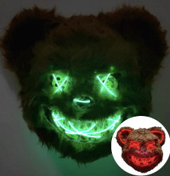 Máscara de Oso con Luz LED