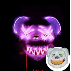 Máscara de Oso con Luz LED