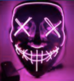 Máscara LED Neón de Terror