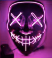 Máscara LED Neón de Terror