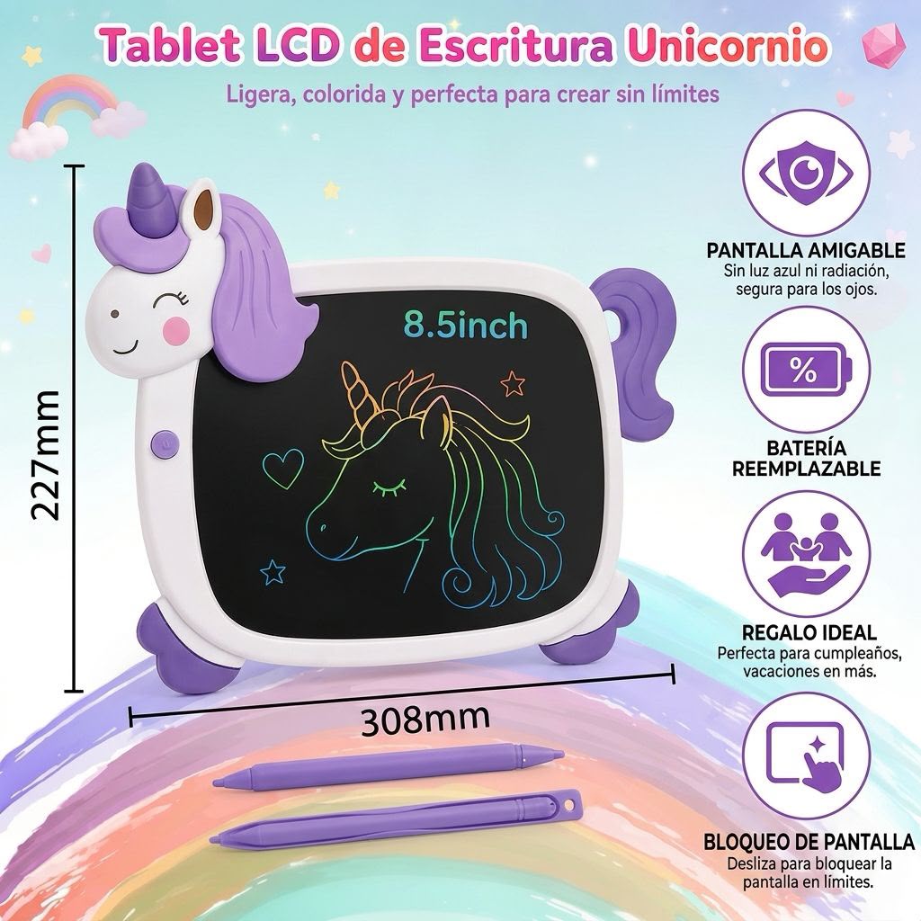 Tablet LCD Escritura Unicornio