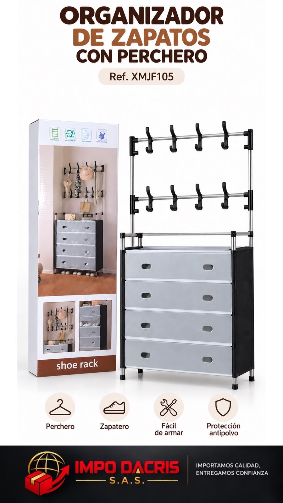 Organizador de Zapatos con Perchero