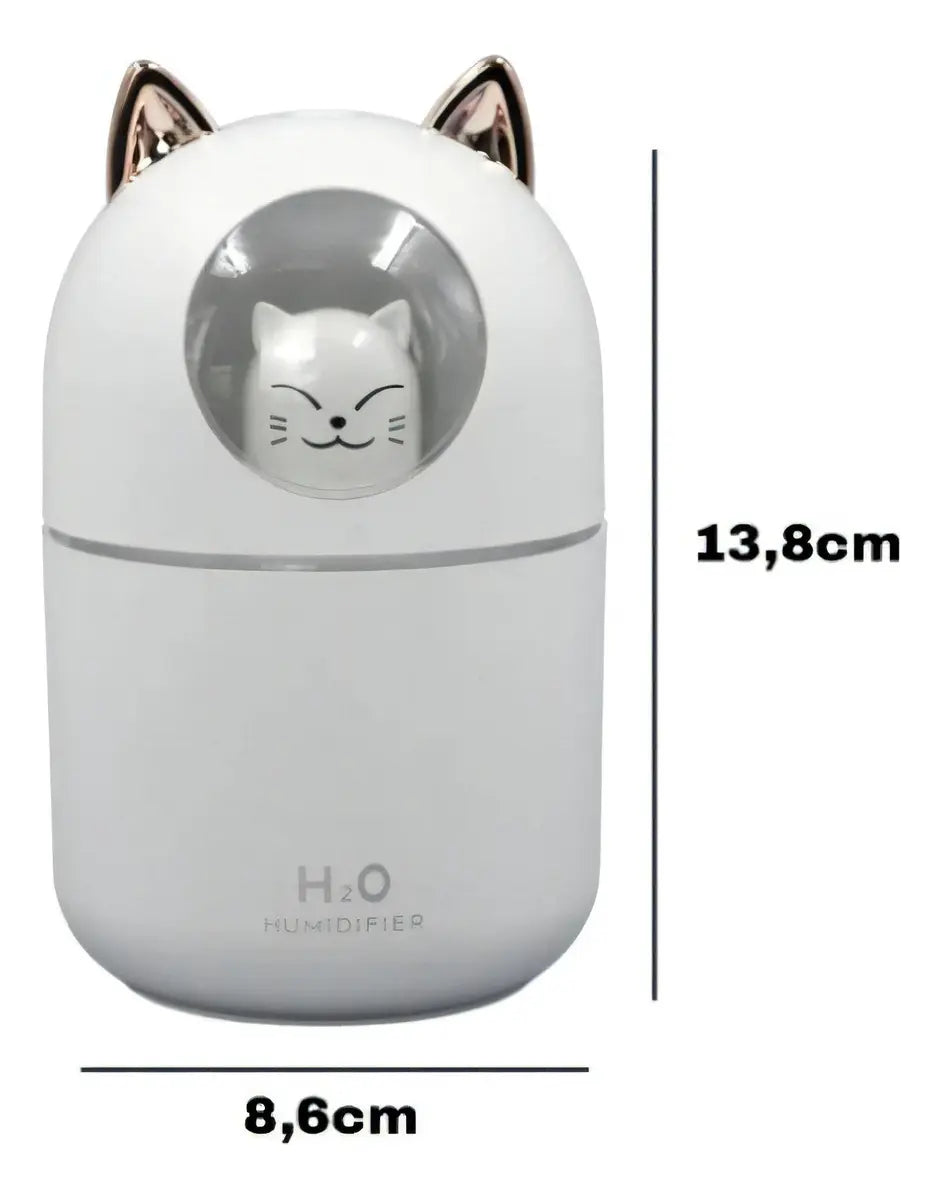 Humidificador Gato H2O Lampara Led