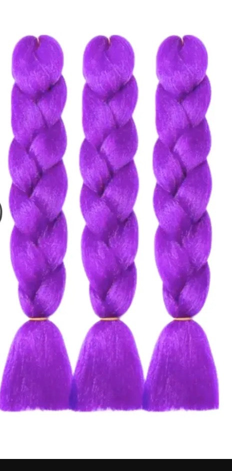 Trenza morada disfraz K-pop