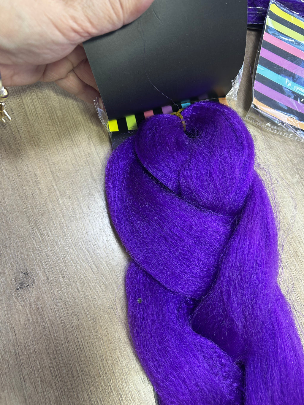 Trenza morada disfraz K-pop