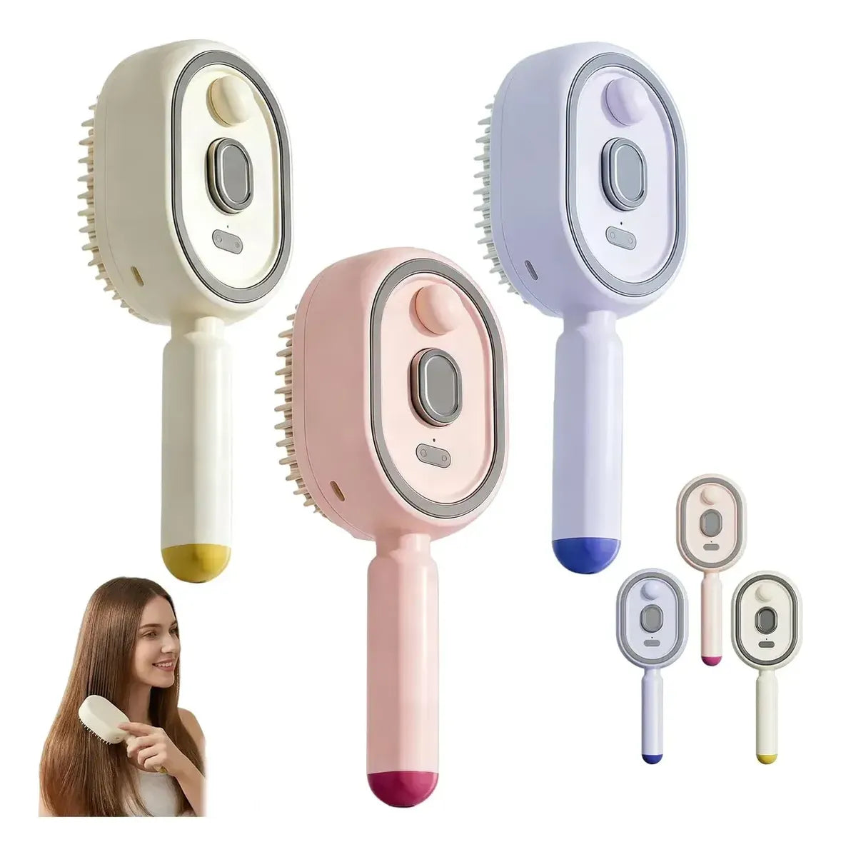 Cepillo Alisador Eléctrico con Spray